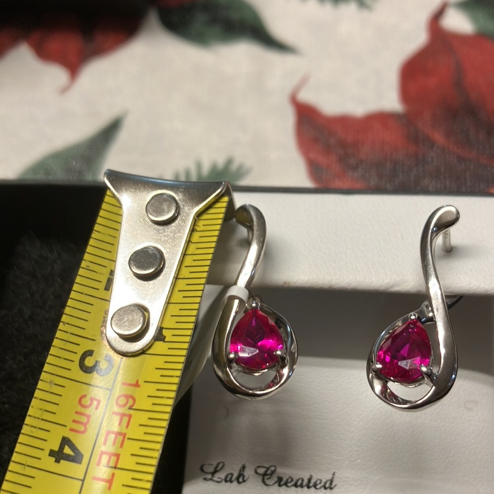 Sterling Silver Lab Created Ruby - image 6